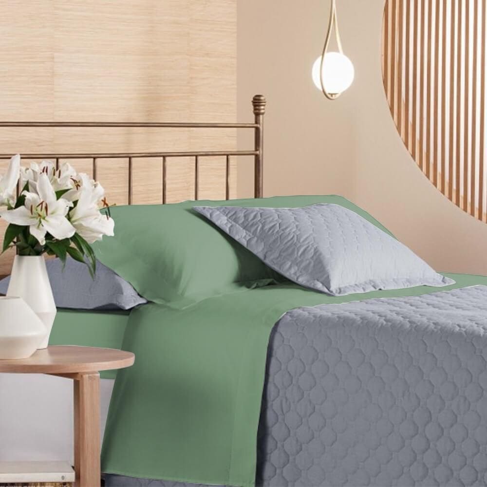 Jogo De Cama Queen 200 Fios Privilege - Andreza Verde