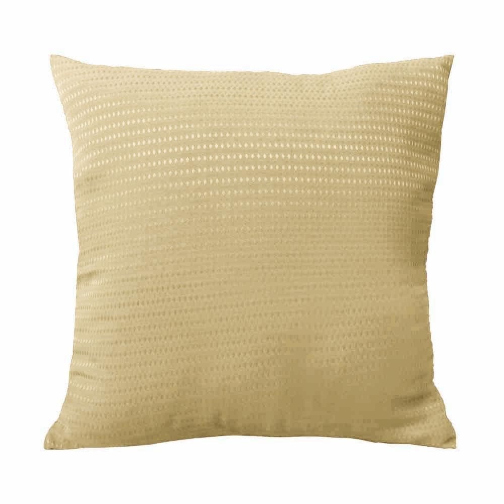 Jogo 4 Capa Almofada Decorativa Bege Piquet 45X45 Zíper