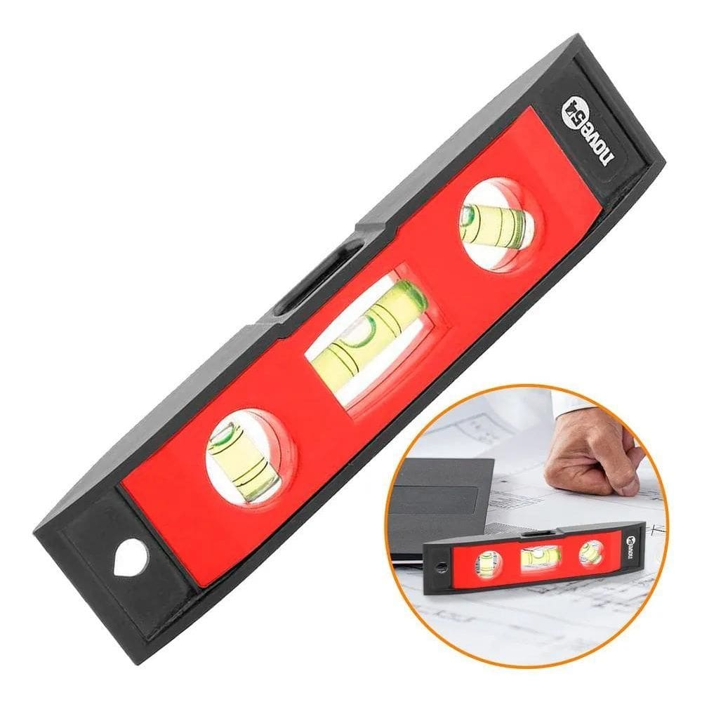 2X Nível De Mão Base Magnética Plástico 3 Níveis Pequeno Nov