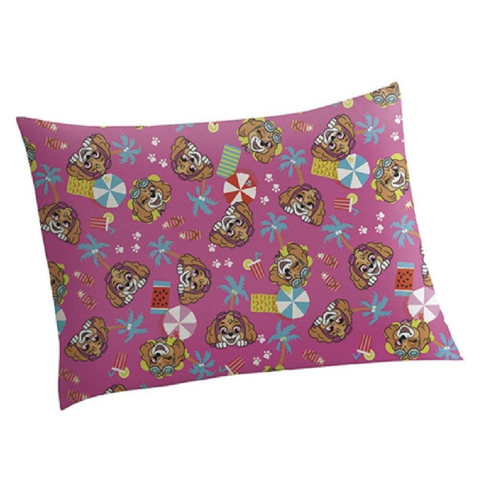 Fronha Personagens Algodão Patrulha Canina Rosa Lepper