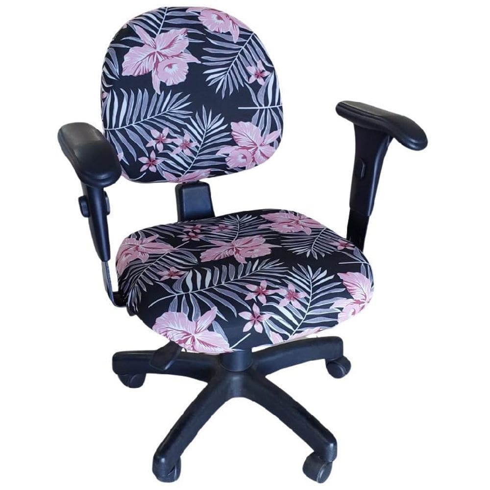 Capa Cadeira Escrítório E Longarina Encosto Assento Malha 2P