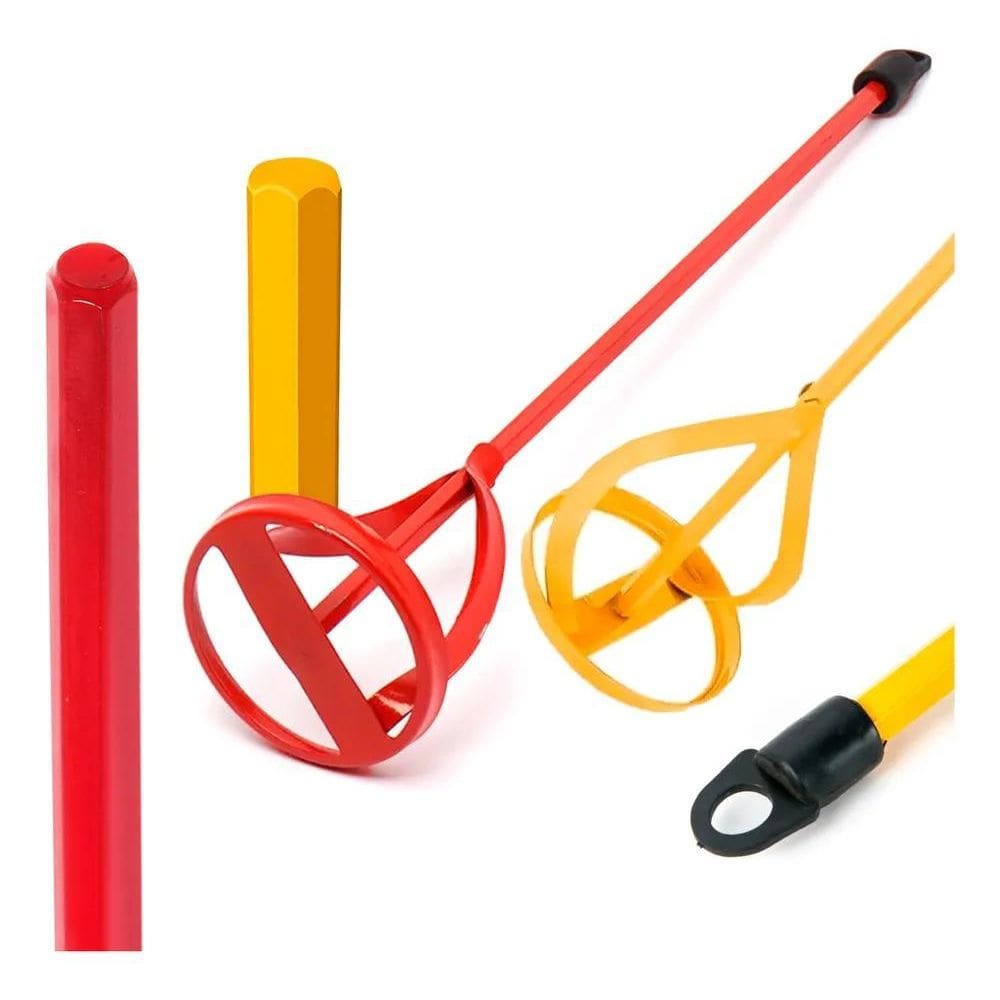 2X Misturador Batedor Argamassa Cimento Tinta Gesso Furadeir