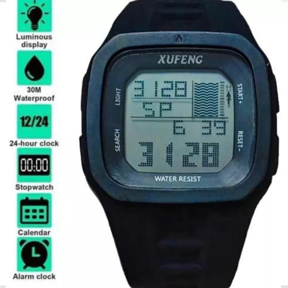 2X Relógio Premium Digital Masculino Prova Dágua Casual Espo