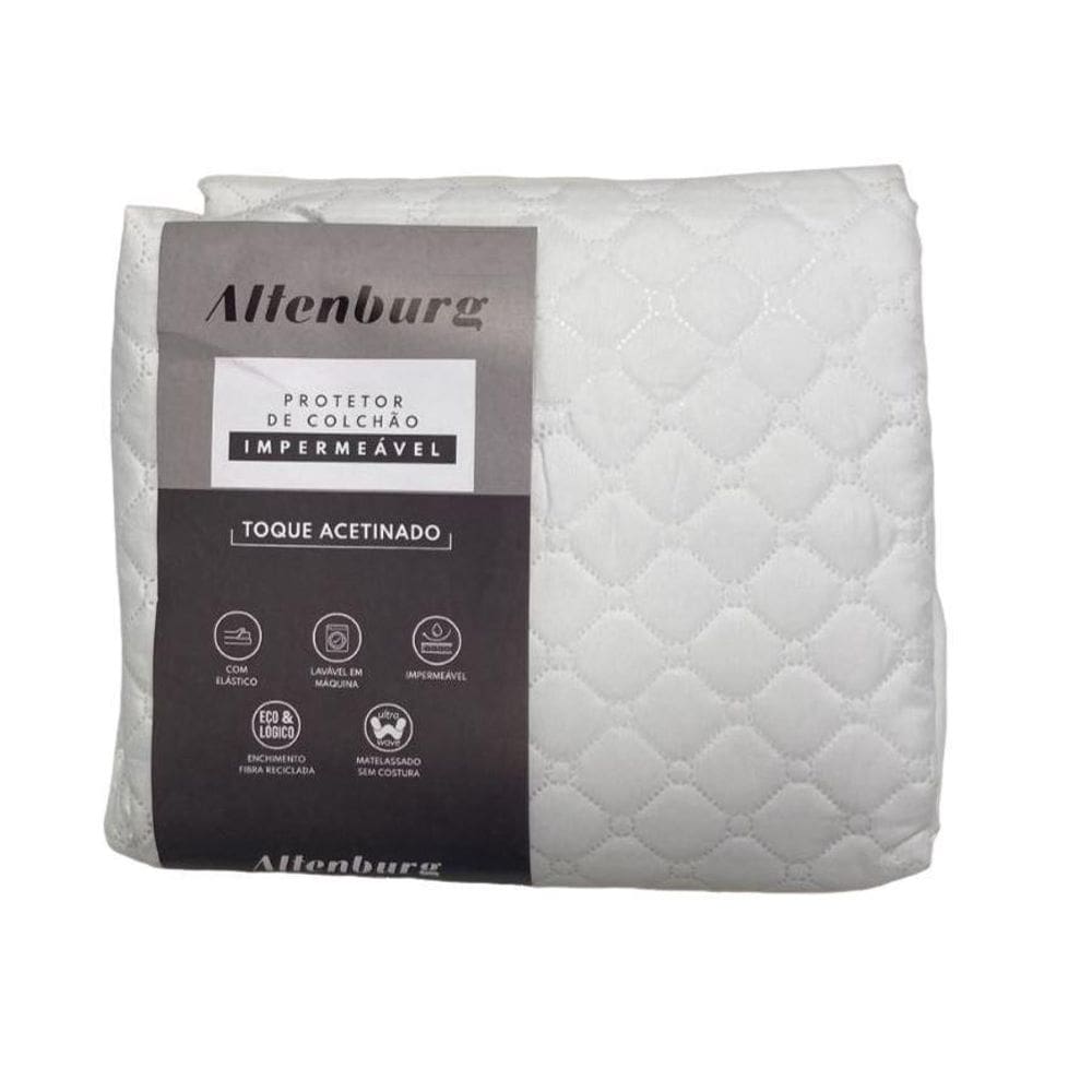 Protetor Colchão Queen Toque Acetinado Impermeável Altenburg