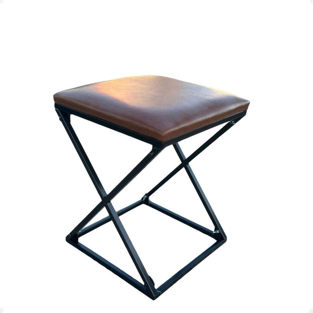 Banqueta Baixa X Áustria Em Ferro 45X35Cm Desmontável