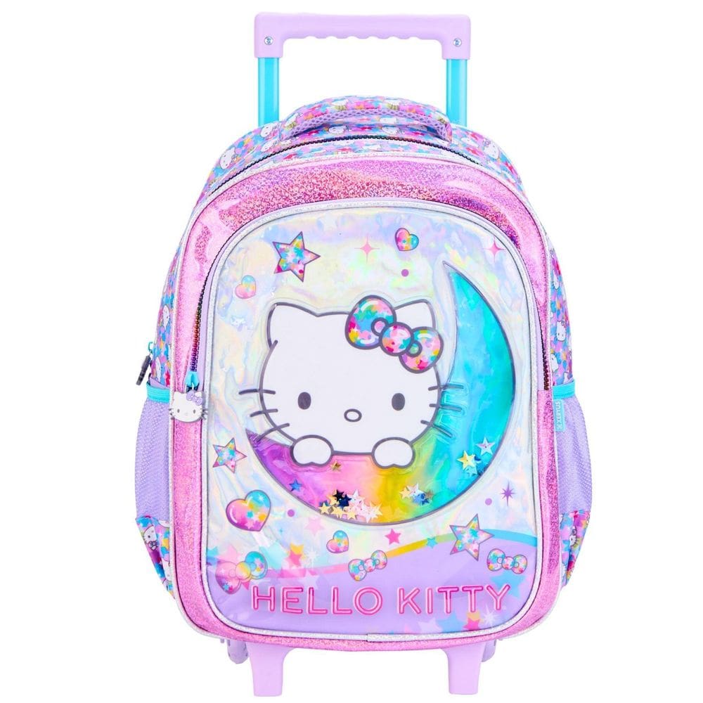 Mochila Hello Kitty Luxo Rodas E Costas 15398
