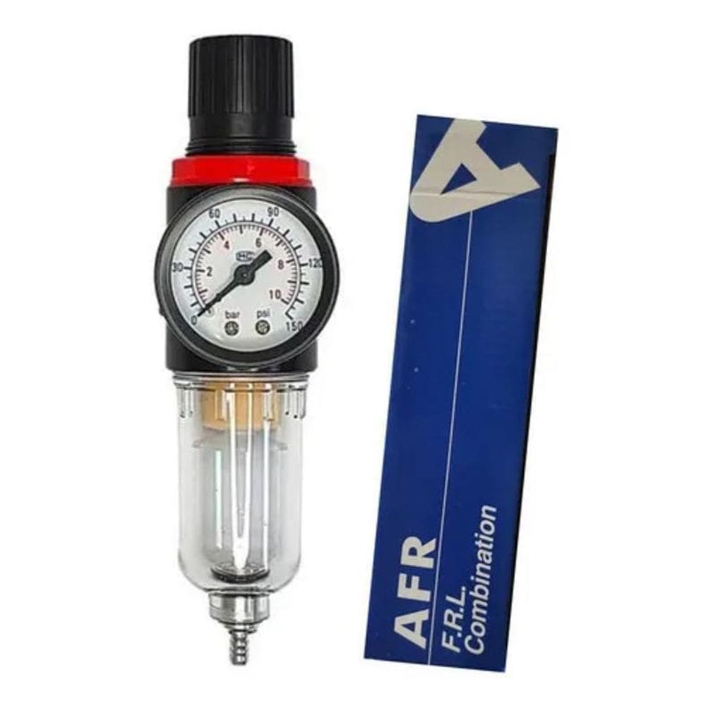 2X Filtro De Ar Para Pintura C Regulador Pressão 1/4 Compres