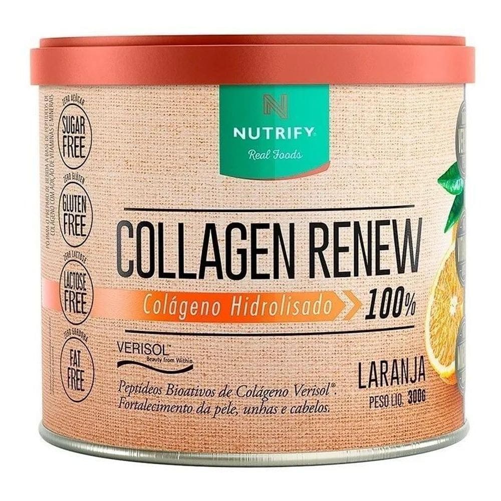 2X Colágeno Hidrolisado Collagen Renew Laranja 300G Nutrify