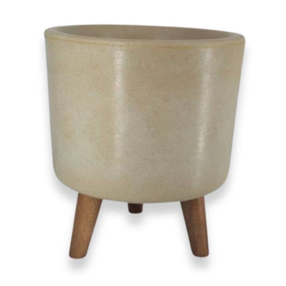 Vaso Doha Pequeno Pé Palito (22x19)Travertino ALPE E ARITANA