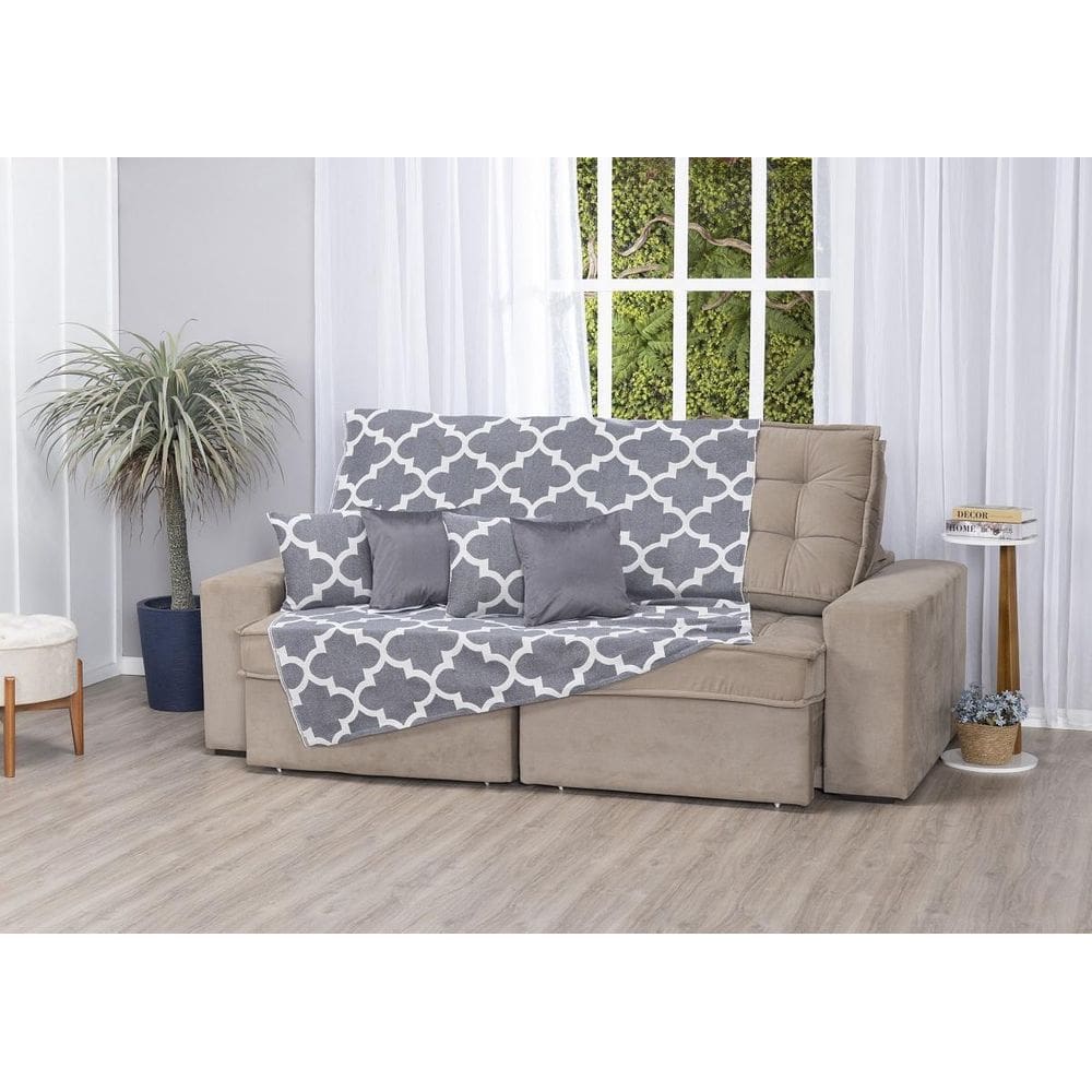 Xale De Jacquard Manta De Sofá Poltrona Cama 1,35M X 1,50M