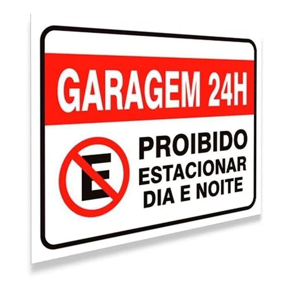 2X Placa Proibido Estacionar Carro Garagem - Grande 30X40 Cm