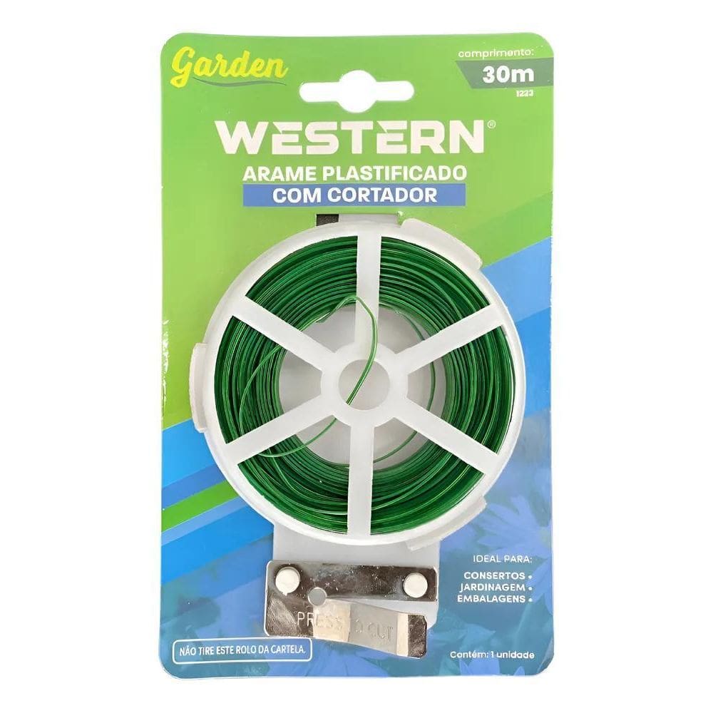 2X Rolo 30M Amarrilho Arame Encapado Lacre Plantas Orquídea