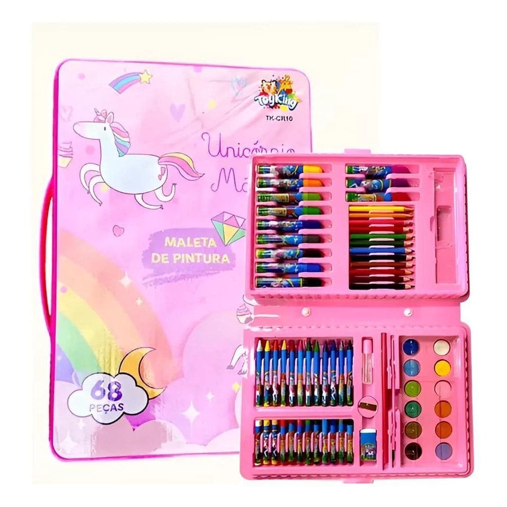 Ninho Boy 68 Peças Cor Unicornio Maleta Pintura Infantil Est