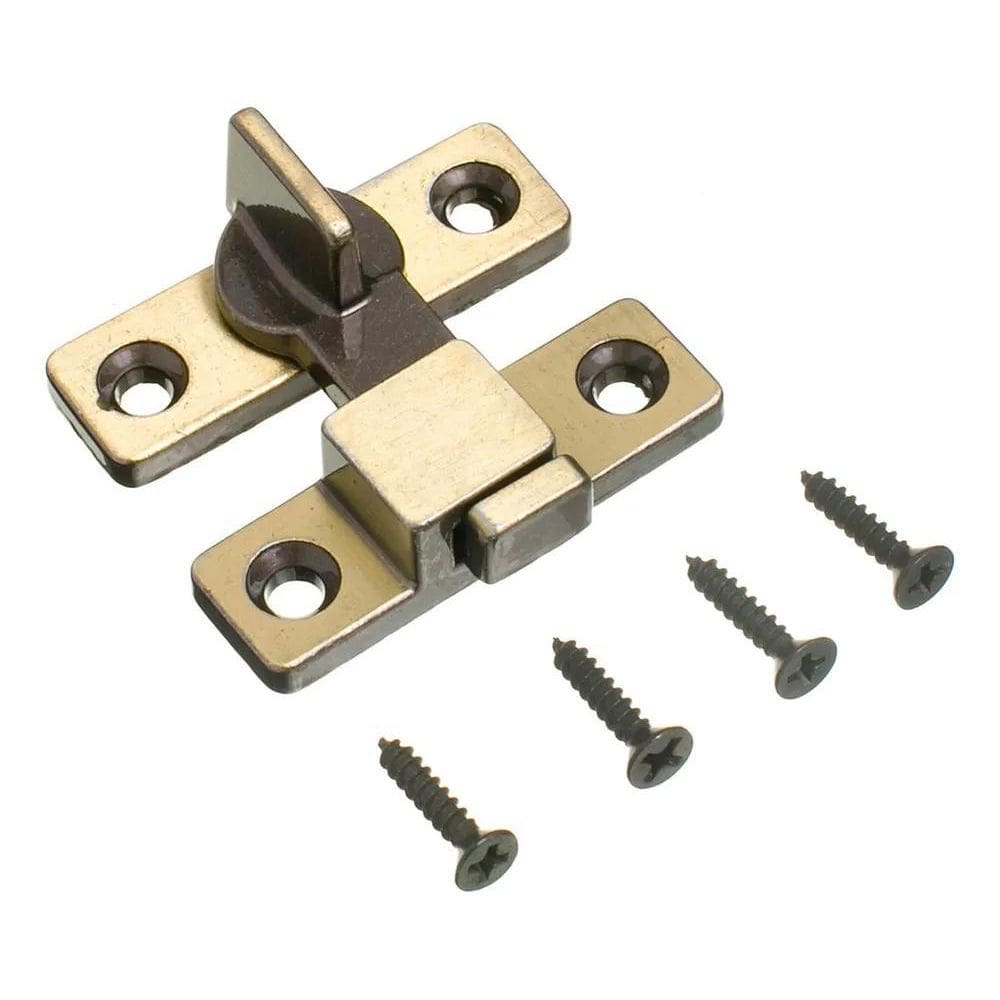 2X Fecho Tranqueta Para Porta De Aço Trinco Zamac Latonado U