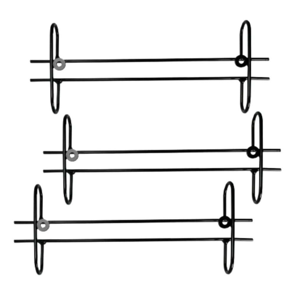 2X Suporte Organizador Taça Vinho Armários Adegas Preto 30Cm