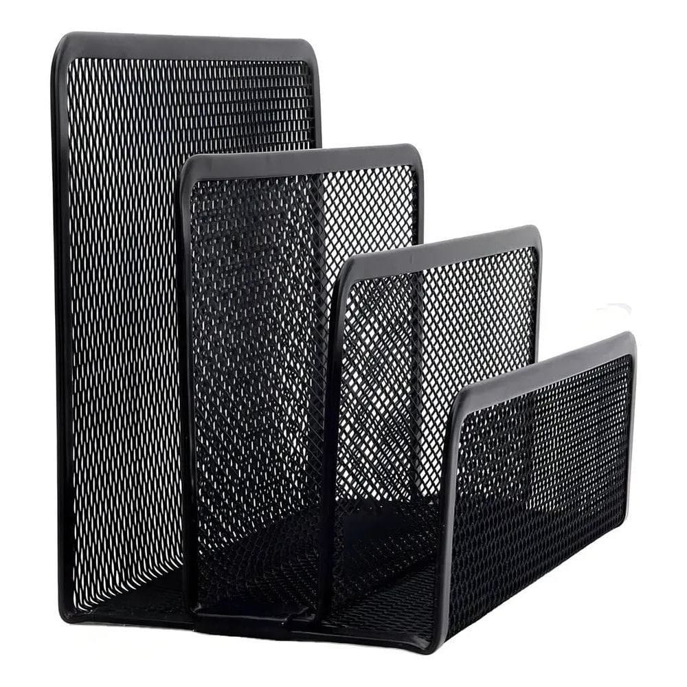 2X Javick Organizador Mesa Escritório Porta Papeis Aramado 3