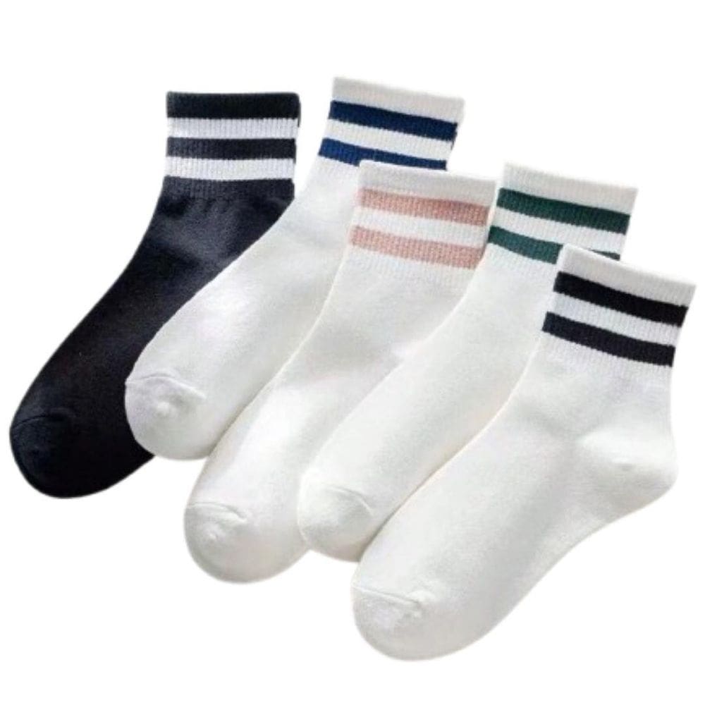 Kit Com 5 Meias Feminina Cano Curto