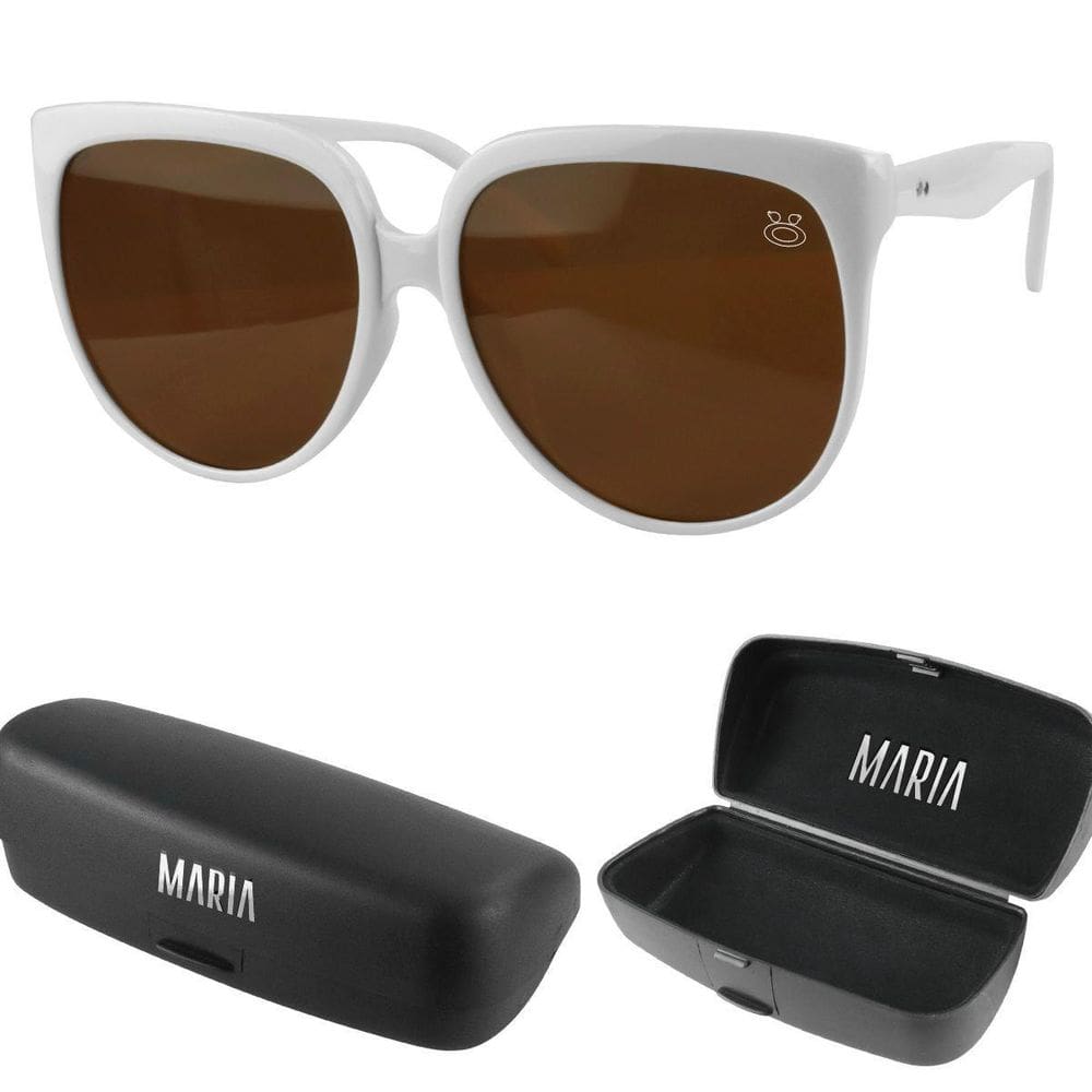 Oculos Sol Feminino Proteção Uv Praia Vintage Social + Case