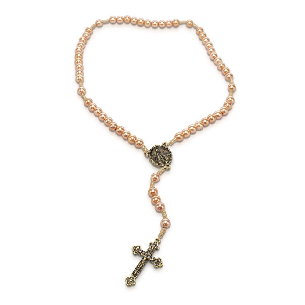 Terço Nossa Senhora Aparecida Nude Perola 10Mm