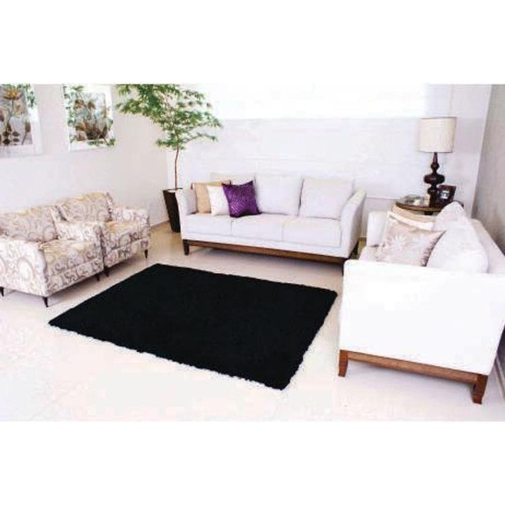 Passadeira Mega Soft C2 Preto 066X120 Cm