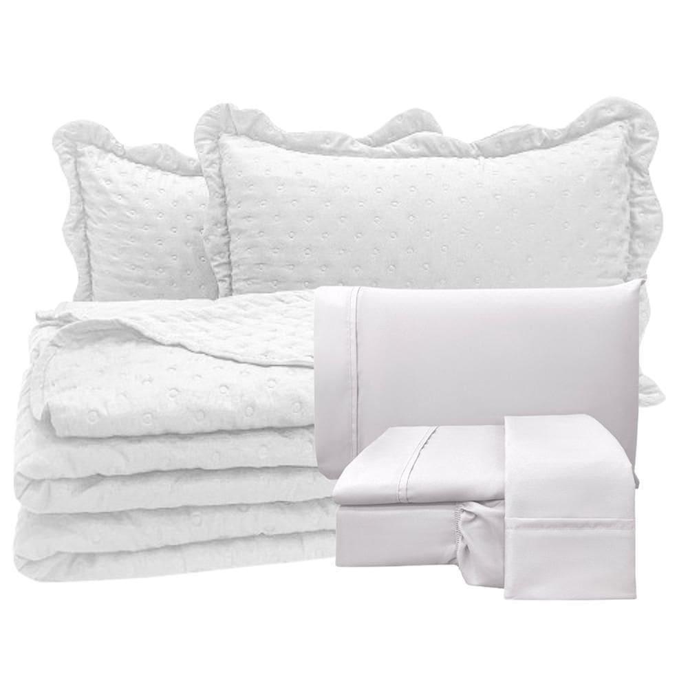 Coordenado Cobre Leito Queen E Lençol Diplomata 7 Peças