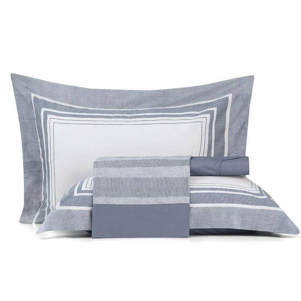 Jogo De Cama Queen Pauta Cetim Sublime 300 Fios Altenburg