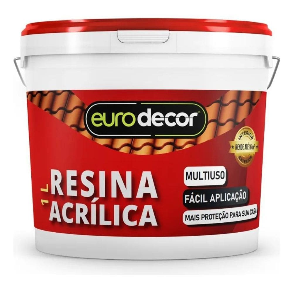 2X Resina Acrílica Incolor Base Agua Acetinado E Brilhante 1