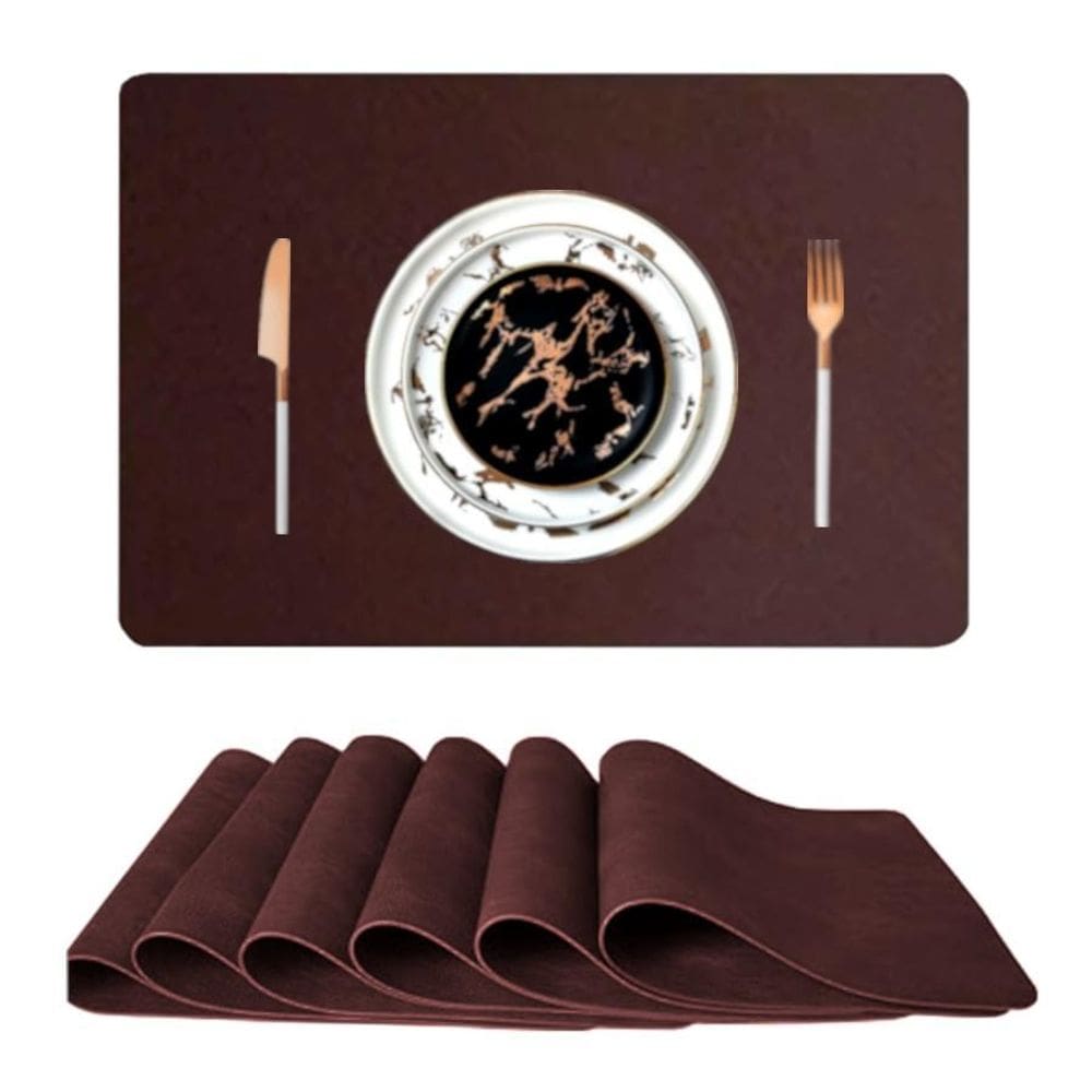 16 Jogos Americanos Mesa Jantar Impermeável + Porta Copos