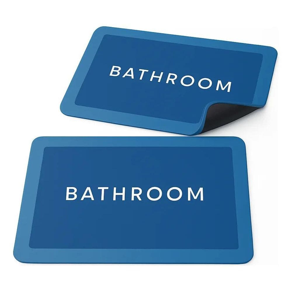2X Kit 2 Tapetes Antiderrapante Borracha Absorvente Banheiro