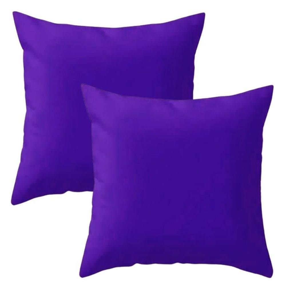 Kit 2 Capa De Almofada 40 X 40 Malha Lisa Com Zíper