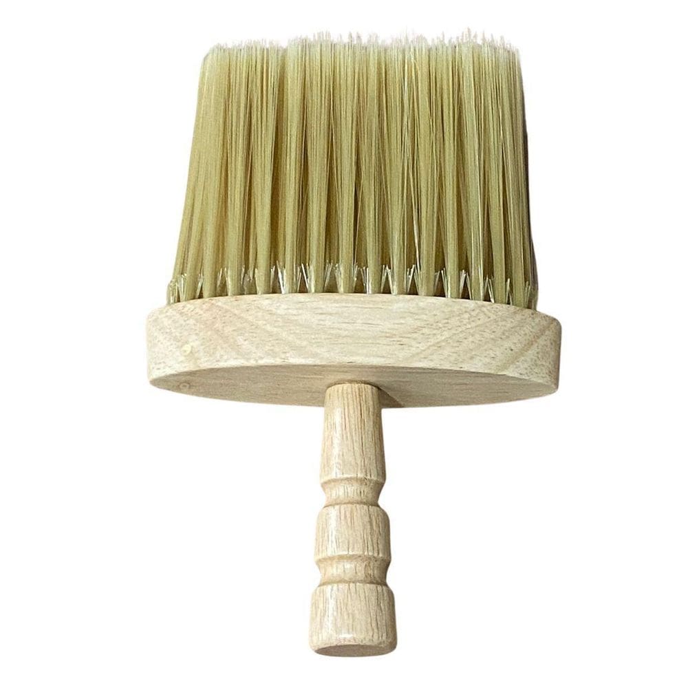 Espanador Pincel Para Barbeiro Cabeleireiro Cor Bege