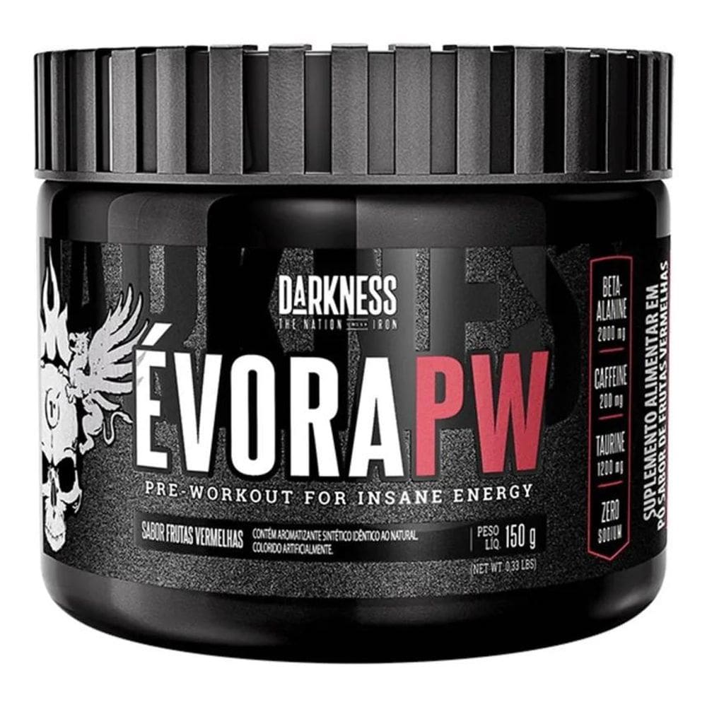 2X Evora Pré-Treino Frutas Vermelhas 150G Darkness - Aumento