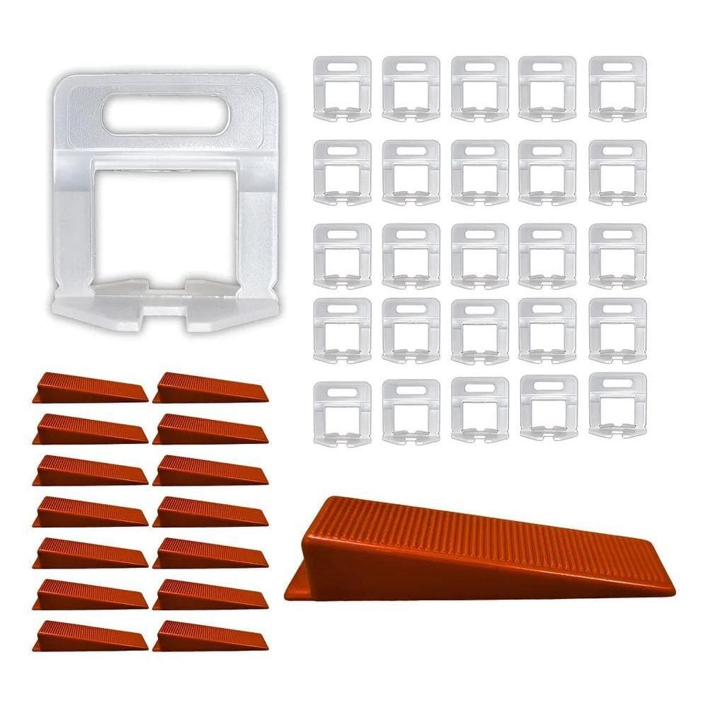 Nivelador Piso Porcelanato Mfl: 500Pçs + 100 Cunhas L - 1Mm