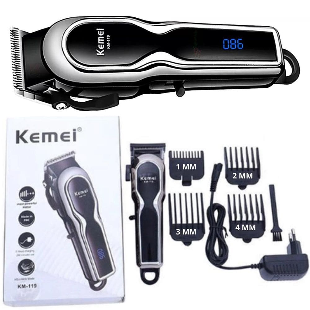 Máquina De Cortar Cabelo Kmei Km-119 Potente Para Barbearia