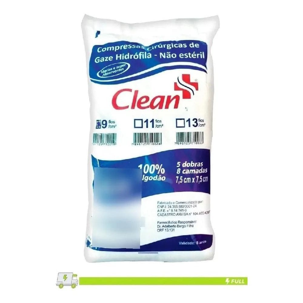 2X Compressas De Gazes 13 Fios Com 240 Gramas Pacote Curativ