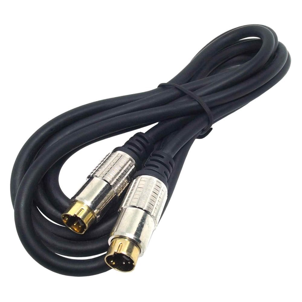 Cabo Super Vhs S-Vídeo 4 Pinos 1,8M Conectores Metálicos