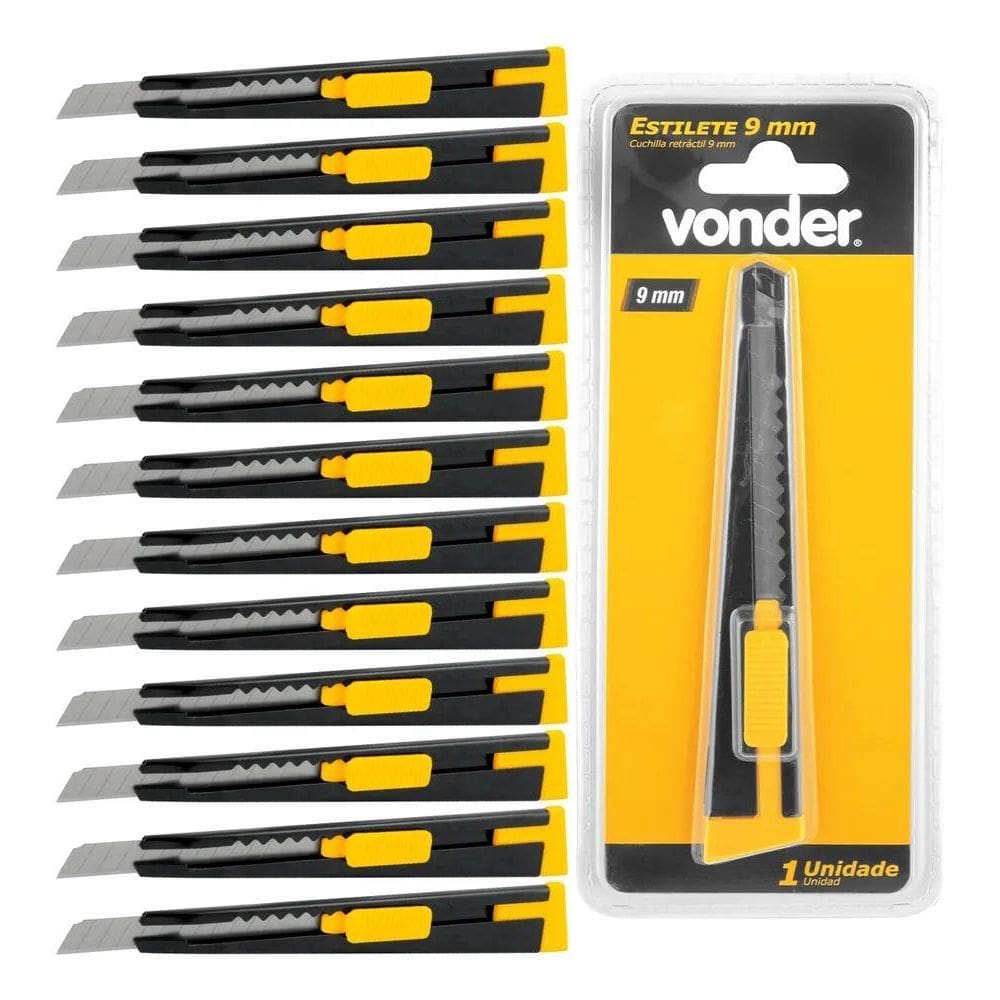 2X Kit 12 Estiletes 9Mm Emborrachado Envelopame