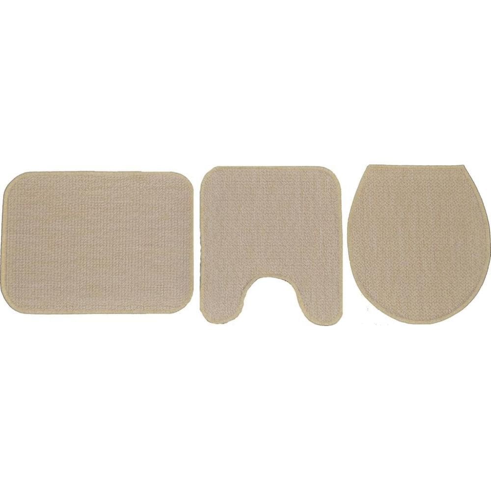 Jogo De Banheiro Artesanal Look Amor Perfeito-A Com 3 Pecas