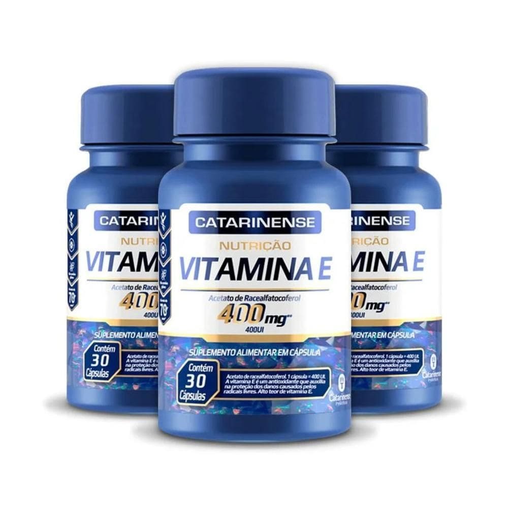 Kit 3 Vitamina E 400Mg Catarinense 30 Cápsulas