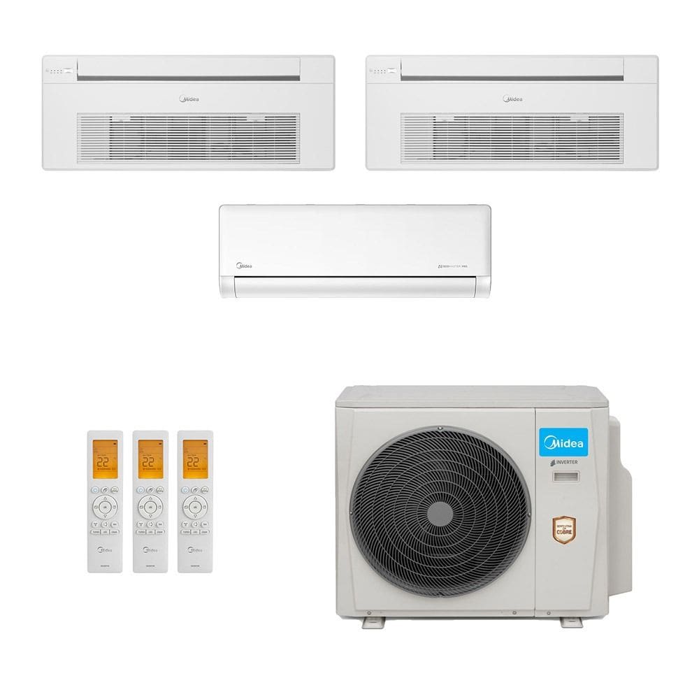 Ar Condicionado Multisplit Tri 35000 Btu(2x12000+9000) Quente/frio - Inverter - Springer Midea - 220v - 40kvaqb12m5 42ezmsa09m5 / 38mbmta27m5