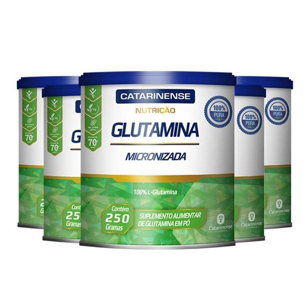 Kit 5 Glutamina Micronizada Catarinense 250G