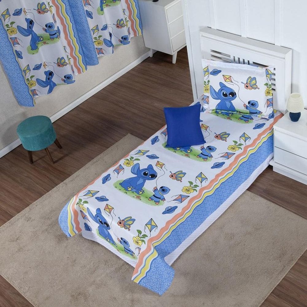 Colcha Cobre Leito Infantil Solteiro Menina Personagens +