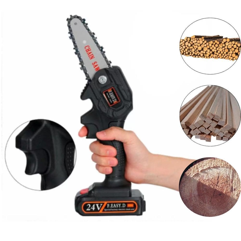 Serra Elétrica Portátil 24V Com Bateria De Lítio