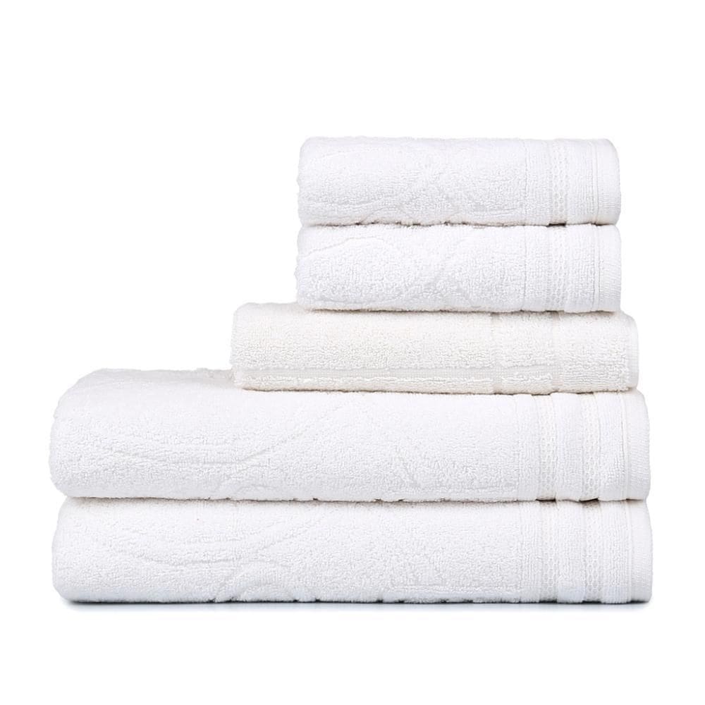 Jogo Banho Elos Atlântica 5 Peças Off White