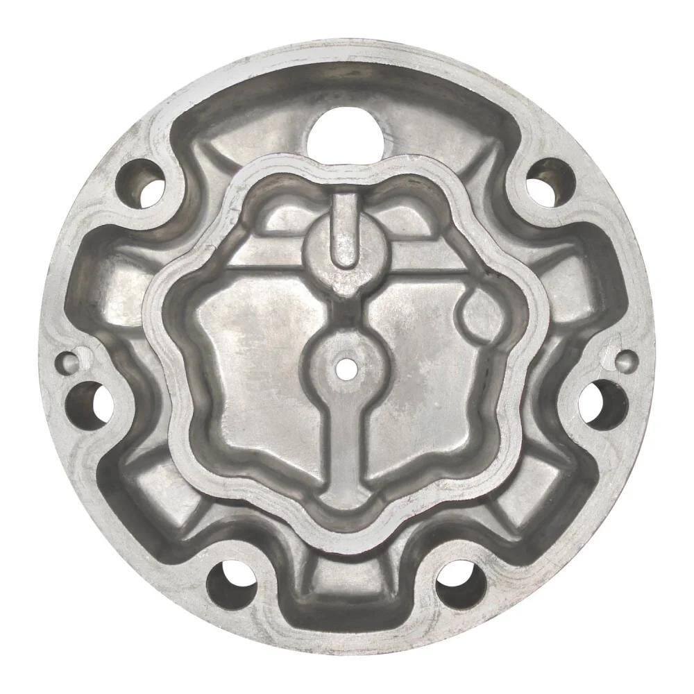 Tampa Traseira Para Compressor Sanden 7H15 Flex/Posicao Hori