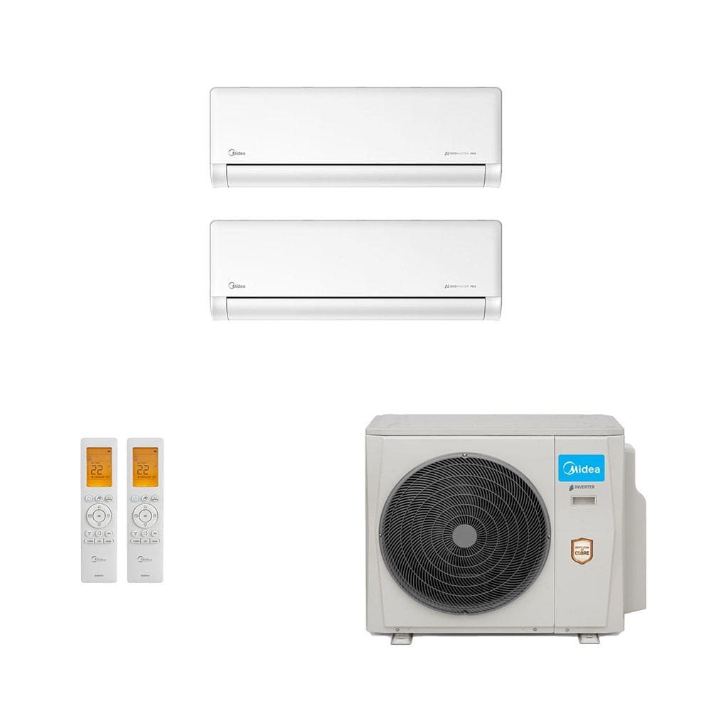 Ar-Condicionado Multi Split Inverter Midea 27.000 (1x Evap HW 9.000 + 1x Evap HW 18.000) Quente/Frio 220V