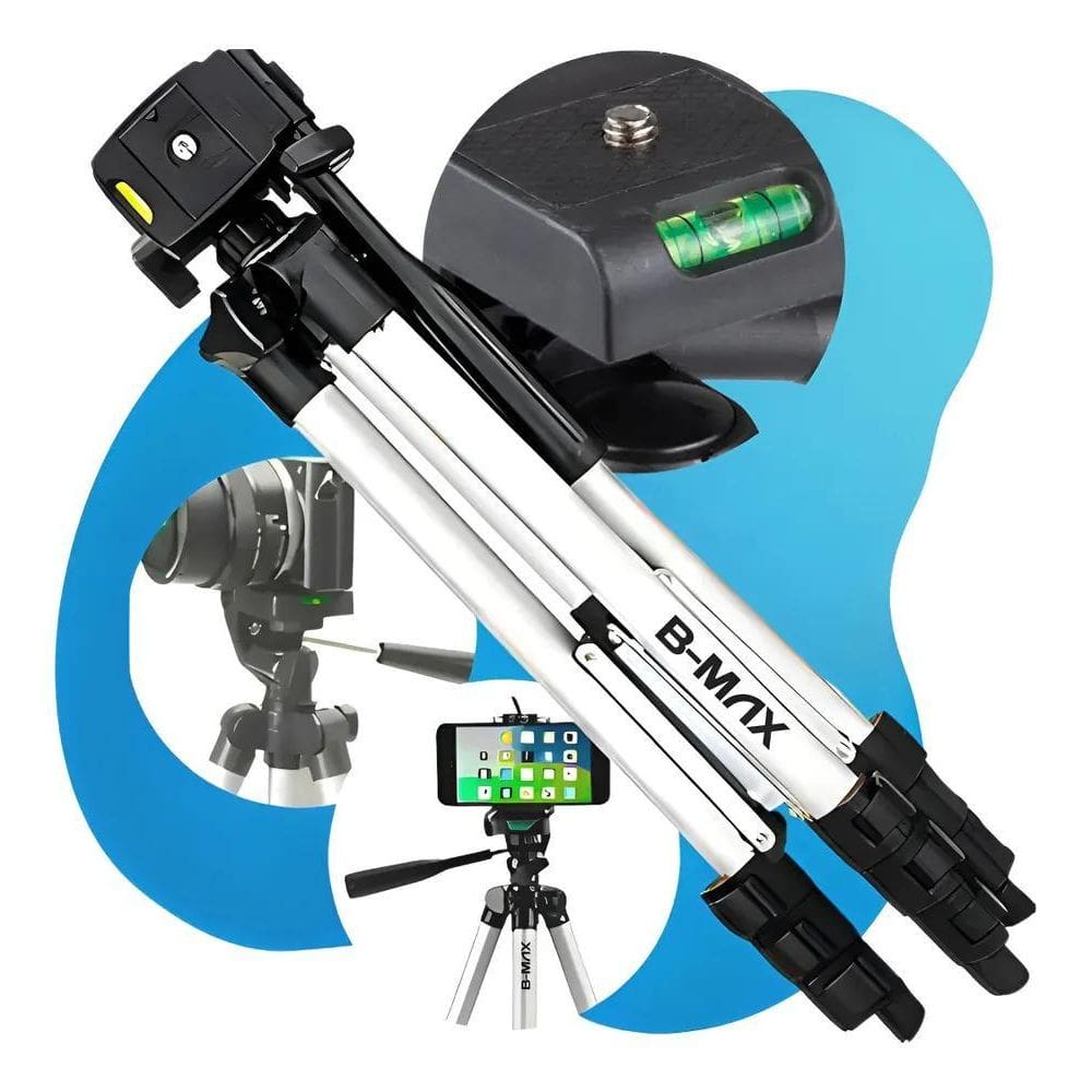 Tripe Universal Com Nivel Laser Cameras Cel 1,02M Cinza B-Ma