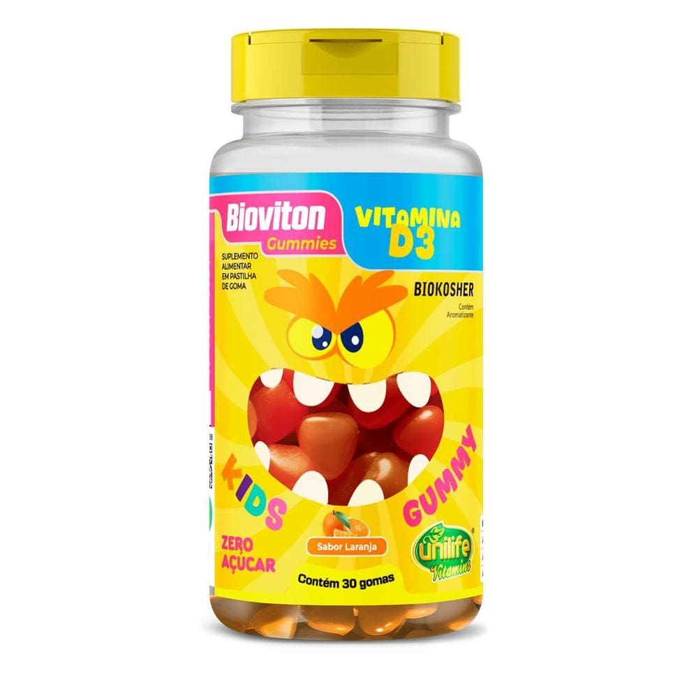 Gummy Kids Vitamina D3 Unilife 30 Gomas Laranja