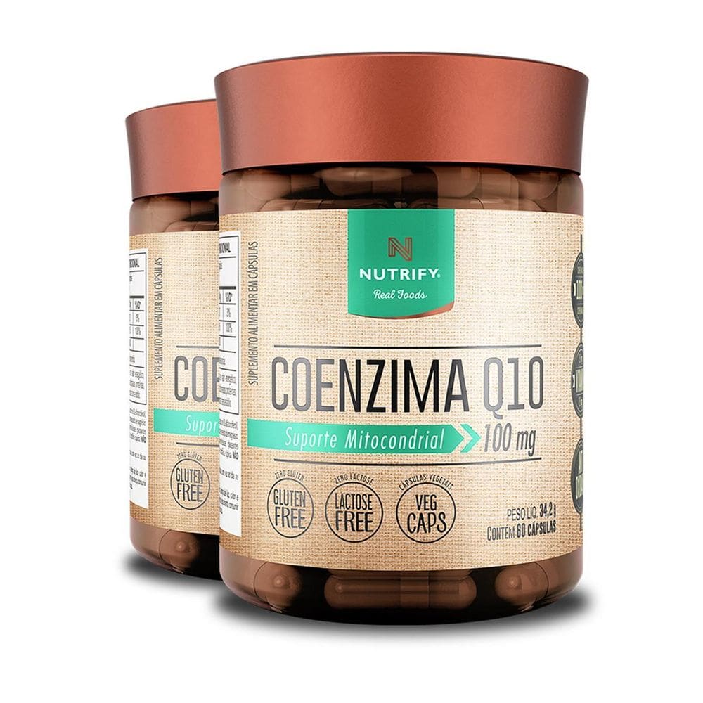 Kit 2 Coenzima Q10 + Vitamina E Nutrify 60 Cápsulas
