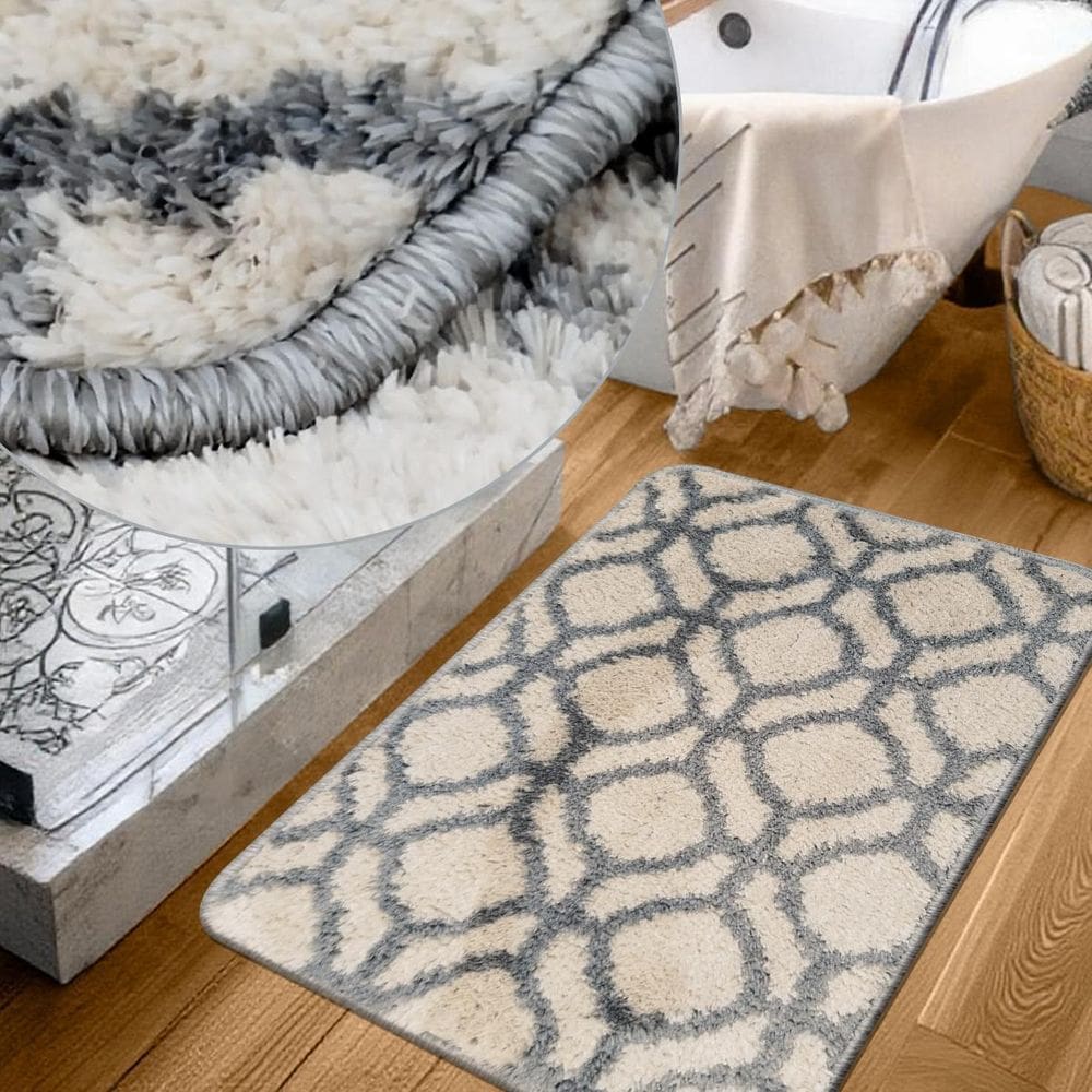 2 Tapete De Banheiro Absorvente Antiderrapante 45X65 Cozu D4